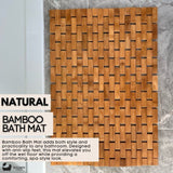 Eco Bath London Bamboo Bath Mat with anti-slip design for a stylish and practical bathroom solution