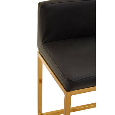 Orsina Bar Chair with a sleek black cushion and elegant gold frame for modern home decor