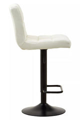 Orsina Bar Chair with White Upholstery and Adjustable Height for Modern Dining Spaces