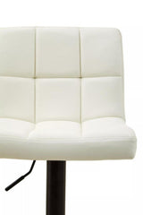 Orsina Bar Chair with a White Upholstered Seat and Adjustable Height for Modern Interiors