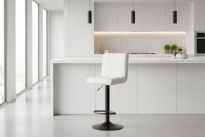 Orsina Bar Chair in White with a Modern Design, Ideal for Contemporary Kitchen Seating