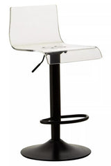 Orsina Bar Stool with Transparent Seat and Adjustable Height for Modern Interiors