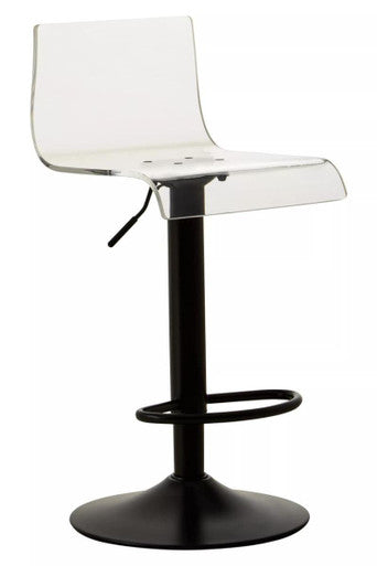 Orsina Bar Stool with Transparent Seat and Adjustable Height for Modern Interiors