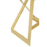 Orsina Bar Stool with a Stylish Gold Frame and Modern Geometric Design