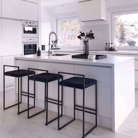 Modern Nisu Home Bar Stool in a sleek kitchen setting with a minimalist design