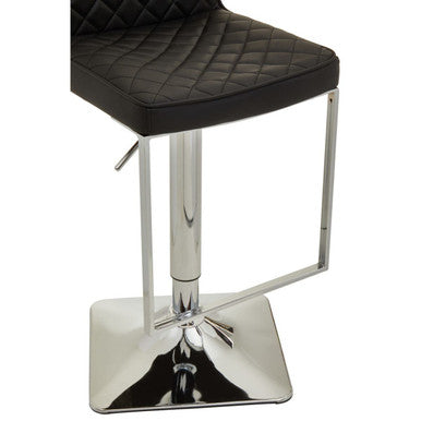 Orsina Bar Stool with Black Quilted Seat and Chrome Base, Ideal for Stylish Bar Seating