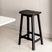 Nisu Home Bar Stool in Black Wood with a Modern Design for Kitchen or Dining Use