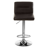 Orsina Bar Stool in brown with adjustable height and sleek chrome base for modern interiors