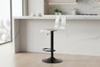 Orsina Bar Stool with Transparent Seat and Adjustable Height for Modern Kitchen Spaces