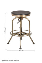 Orsina Bar Stool with Adjustable Height and Metal Base, Ideal for Modern Bar Seating