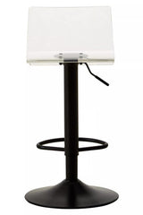 Modern Orsina Bar Stool with Adjustable Height and Sleek Transparent Seat Design