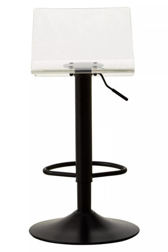 Modern Orsina Bar Stool with Adjustable Height and Sleek Transparent Seat Design