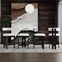 Nisu Home Bar Stool in Modern Design with Soft Cushions and Sturdy Black Legs