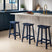 Nisu Home Bar Stool set in navy blue, perfect for kitchen islands and casual dining areas