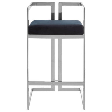 Orsina Bar Stool featuring a sleek design with a padded seat and stainless steel frame