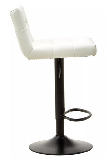 Modern Orsina Bar Stool in White with Adjustable Height and Stylish Base