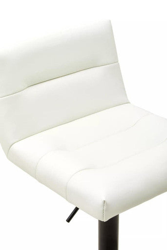Orsina White Bar Stool with Modern Design and Comfortable Padded Seat