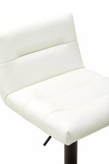 Orsina White Bar Stool with Modern Design and Comfortable Padded Seat