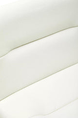 Orsina White Bar Stool with Elegant Upholstered Backrest for Comfortable Seating