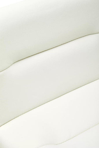 Orsina White Bar Stool with Elegant Upholstered Backrest for Comfortable Seating