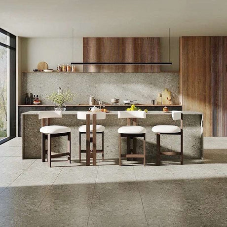 Nisu Home Bar Stool with Soft Cushions and Stylish Wooden Frame for Modern Kitchens
