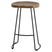 Shades 4 Seasons Wooden Top Bar Stool with Metal Frame BROWN METAL Shades 4 Seasons