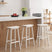 Nisu Home Bar Stool in White, perfect for modern kitchens and stylish dining areas