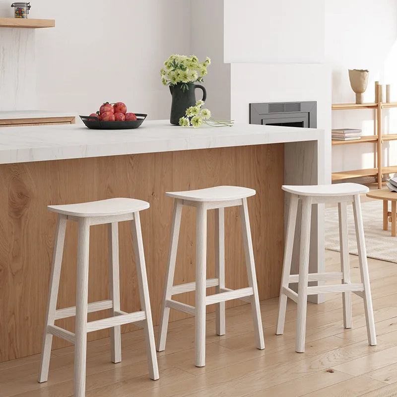 Nisu Home Bar Stool in White, perfect for modern kitchens and stylish dining areas