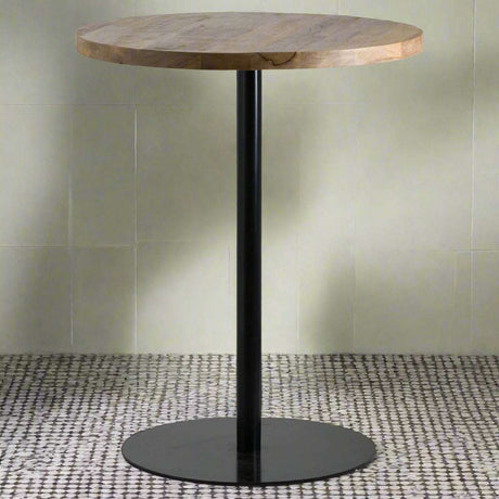 Shades 4 Seasons Modern Wood Top Bar Table BROWN METAL Shades 4 Seasons