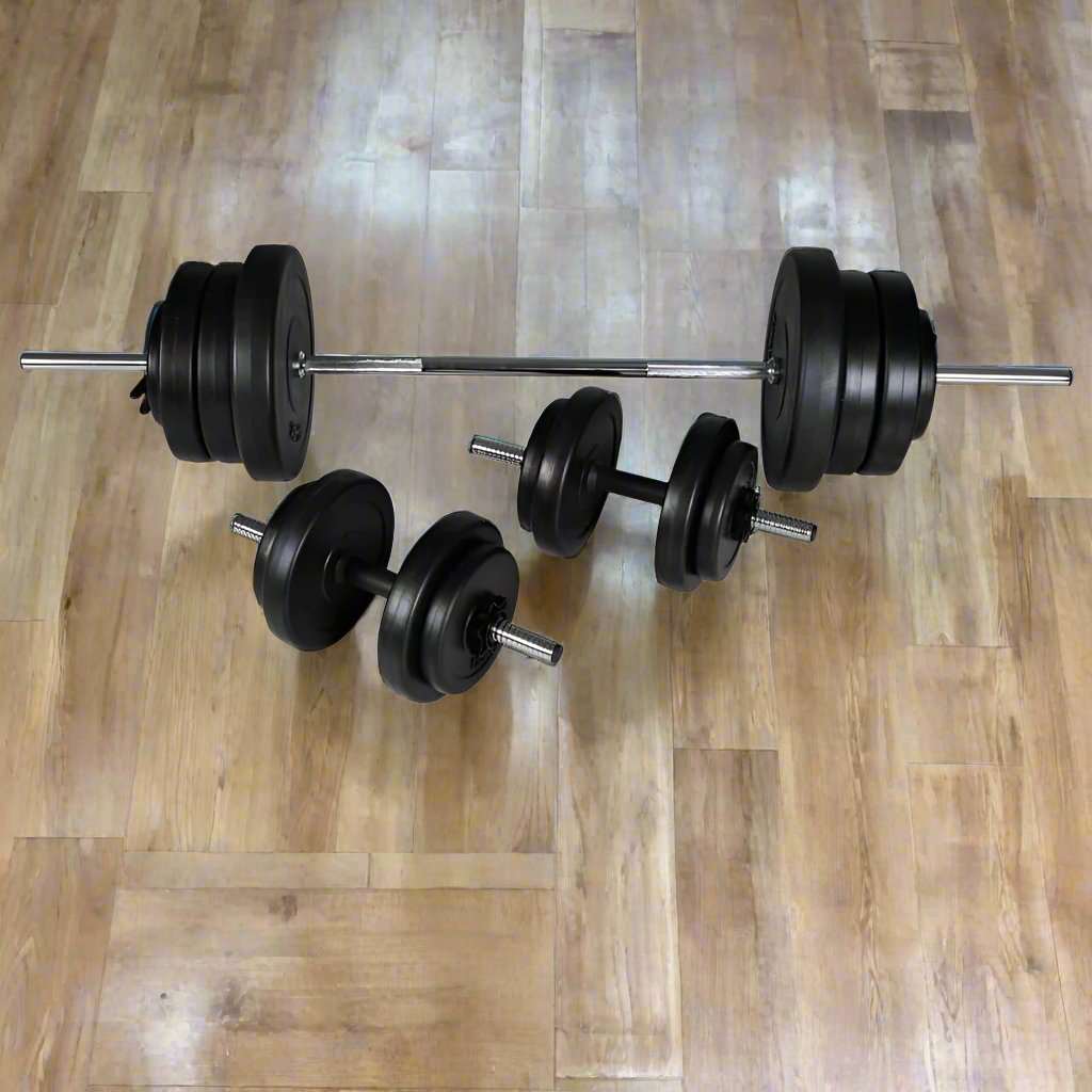 vidaXL Barbell And Dumbbell Set - Adjustable Weights vidaXL