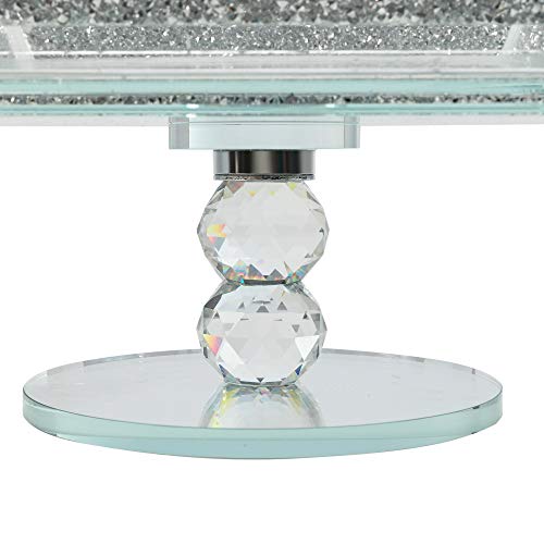Elegant glass fruit bowl with crystal base from London Boutique Lifestyle for stylish table decor