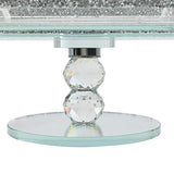 Elegant glass fruit bowl with crystal base from London Boutique Lifestyle for stylish table decor