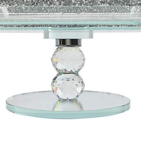 Elegant glass fruit bowl with crystal base from London Boutique Lifestyle for stylish table decor