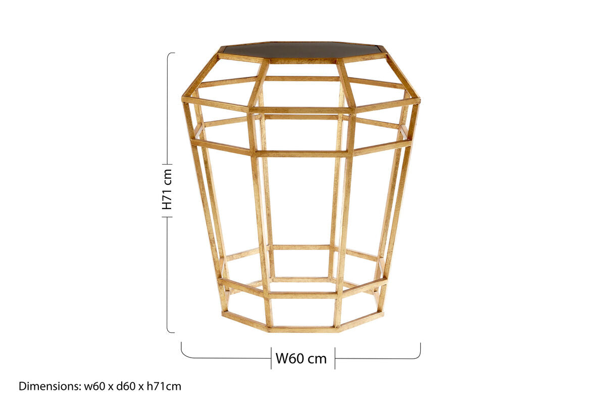 Orsina Base Table with Geometric Design and Wood Finish, Perfect for Modern Living Spaces
