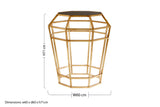 Orsina Base Table with Geometric Design and Wood Finish, Perfect for Modern Living Spaces
