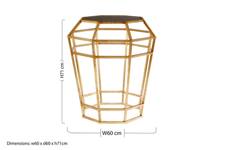 Orsina Base Table with Geometric Design and Wood Finish, Perfect for Modern Living Spaces