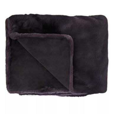 Orsina Fur Throw in Dark Grey, soft and cozy for warmth and style in any living space