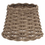 Natural woven lampshade from vidaXL with a rustic design for ambient lighting
