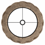 vidaXL Round Wooden Lampshade with Decorative Pattern for Rustic Lighting