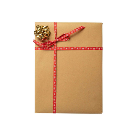 Eco Bath London Gift Wrapped Bath Bomb in Brown Paper with Red Ribbon and Bow