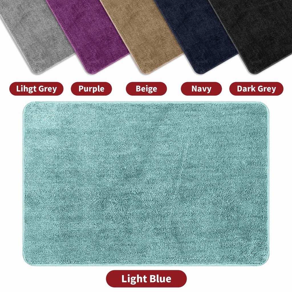 Vinsani Bath Mat 50X80cm Light Blue Vinsani