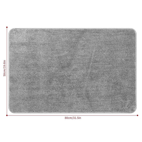 Vinsani Bath Mat 50X80cm Light Grey Vinsani