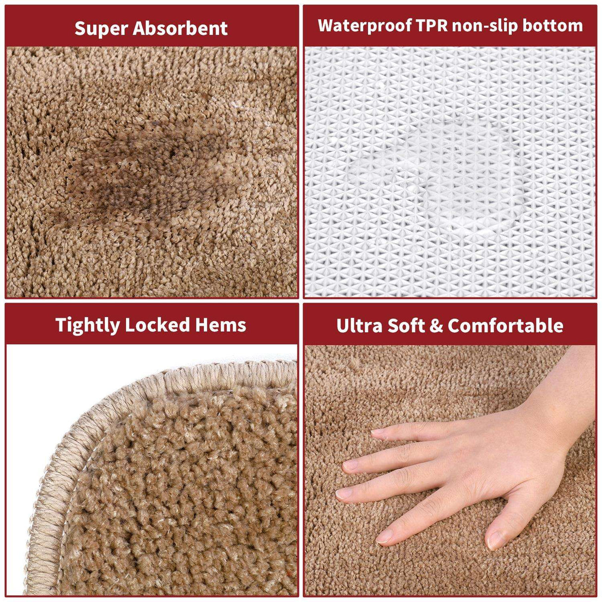 Vinsani Soft Bath Mat - Stylish Poolside Essential Vinsani