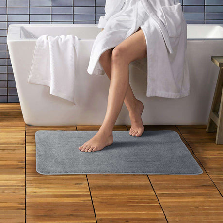 Vinsani Bath Mat 50X80cm Light Grey Vinsani