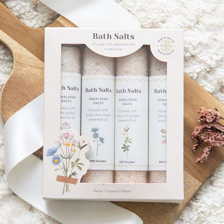 Himalayan Bath Salt Set with Essential Oils - Relax & Unwind N/A