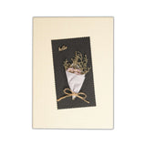 Eco Bath London Elegant Bath Set Greeting Card with Dried Floral Design and Natural Twine