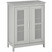 Modern Bathroom Cabinet, Freestanding Floor Cabinet with Storage Grey kleankin