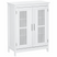 Modern Bathroom Cabinet, Freestanding Floor Cabinet with Storage White kleankin