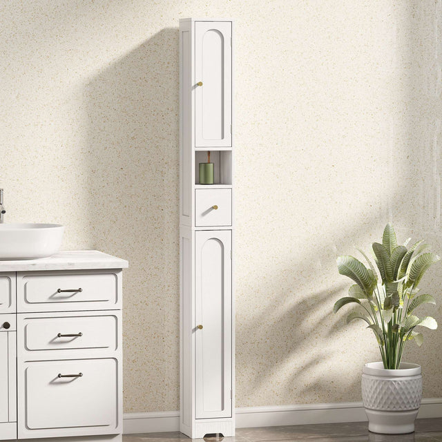 Wise Galleria Bathroom Cabinet in White with a Sleek Design and Storage Features