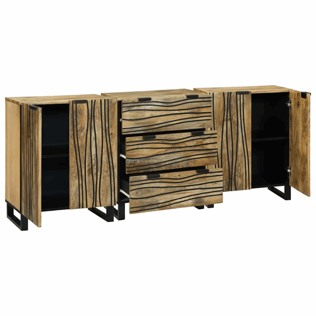 vidaXL Bathroom Furniture Set with Drawer 3 pcs Brown 180 x 33 x 75 cm vidaXL